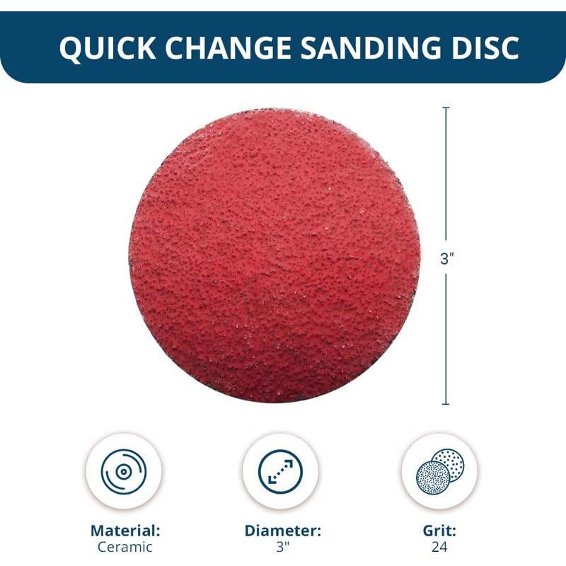 Discos de Lijado Cerámico 75 mm Benchmark Abrasives - 500 Paquete 24 Grano