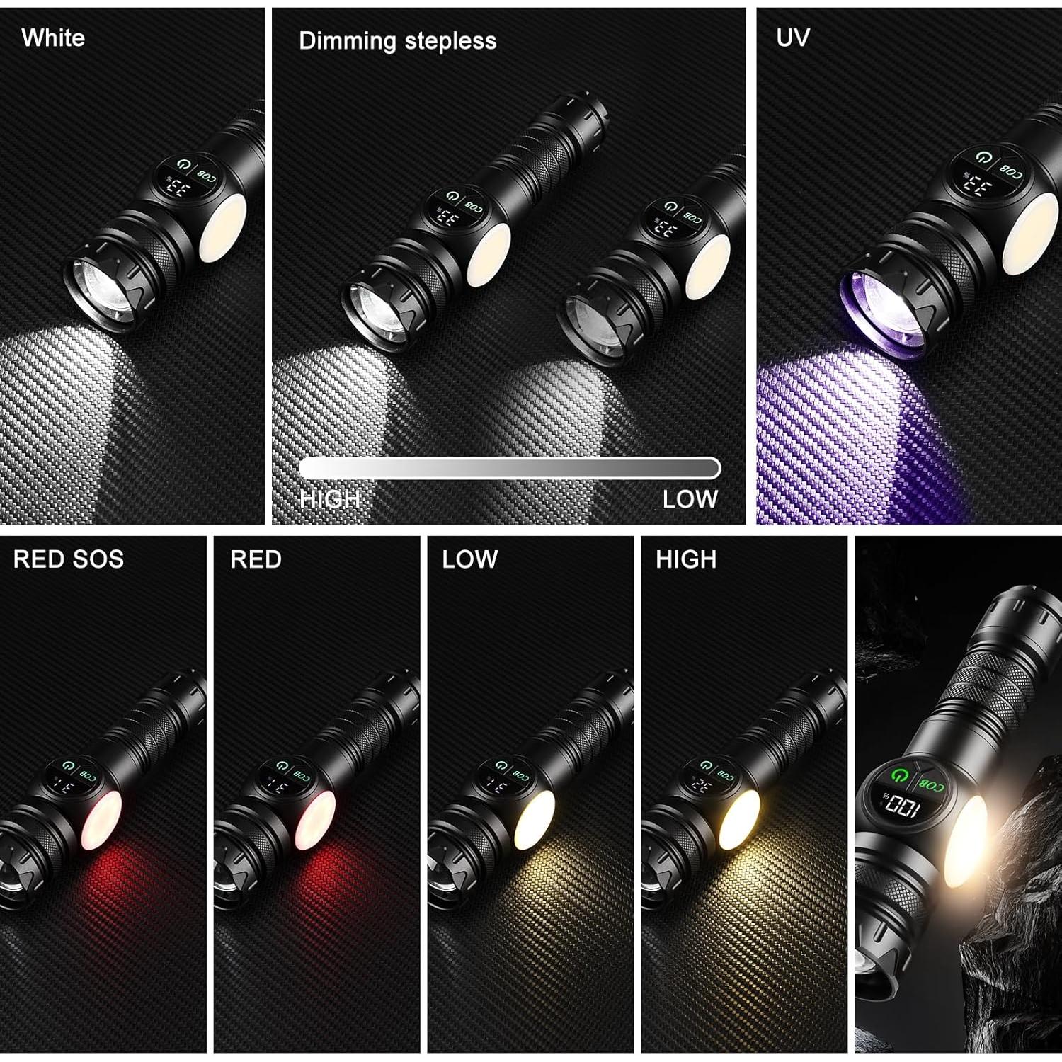 Linterna Recargable Iodoo 5000 Lúmenes Luz LED UV