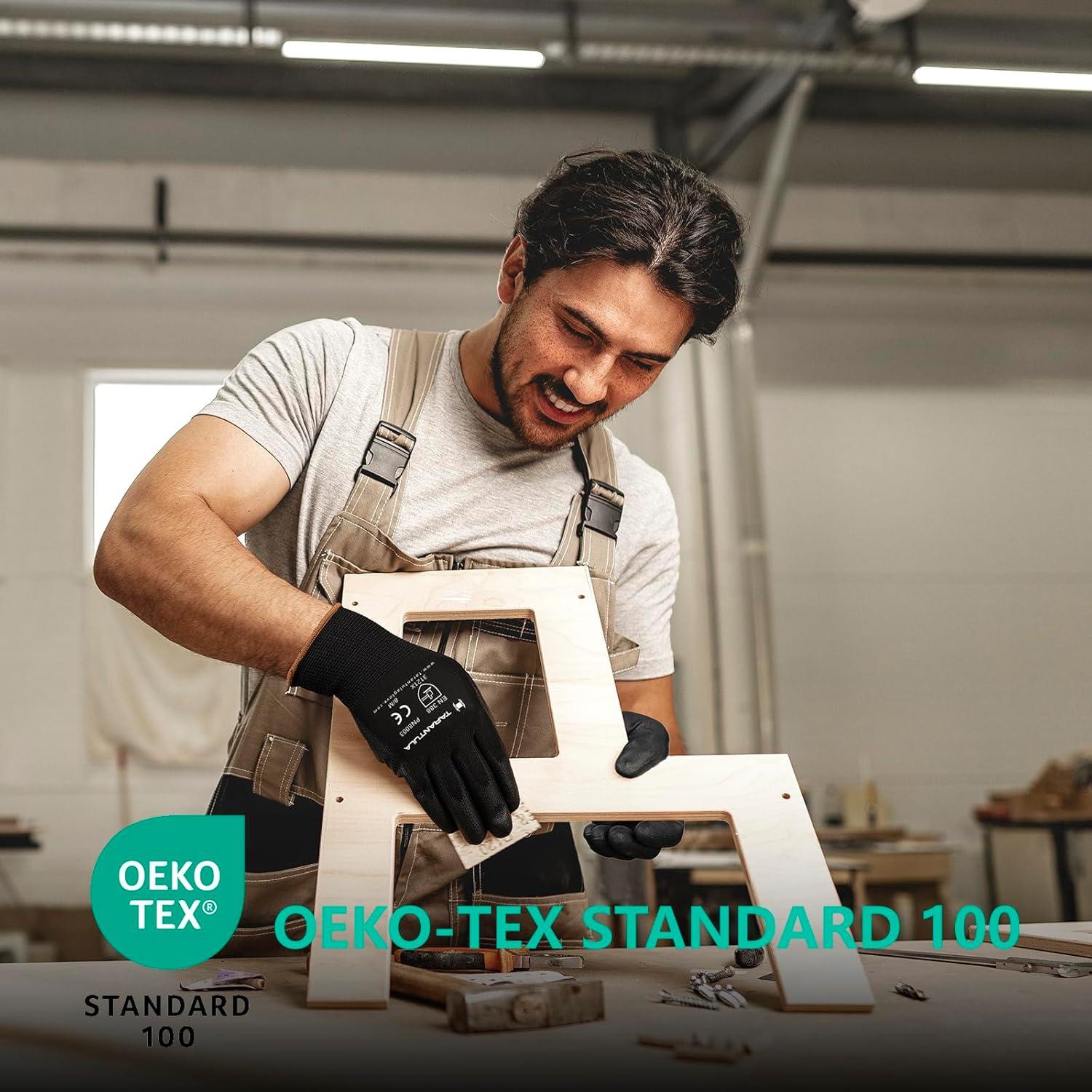 Guantes de Trabajo PU Recubiertos - 12 Pares Medianos