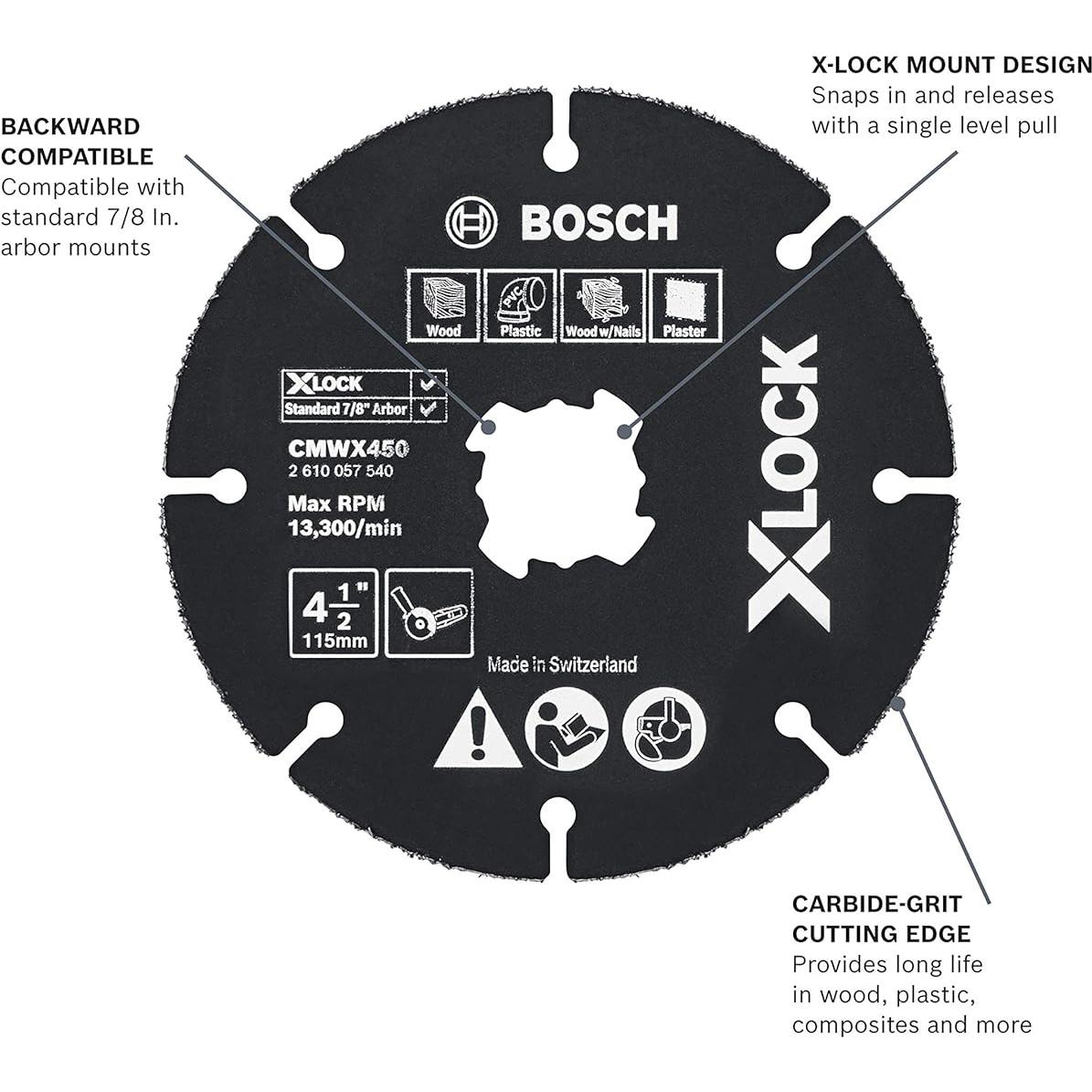Multi-Rueda de Carburo Bosch CMWX450 11.43cm X-LOCK