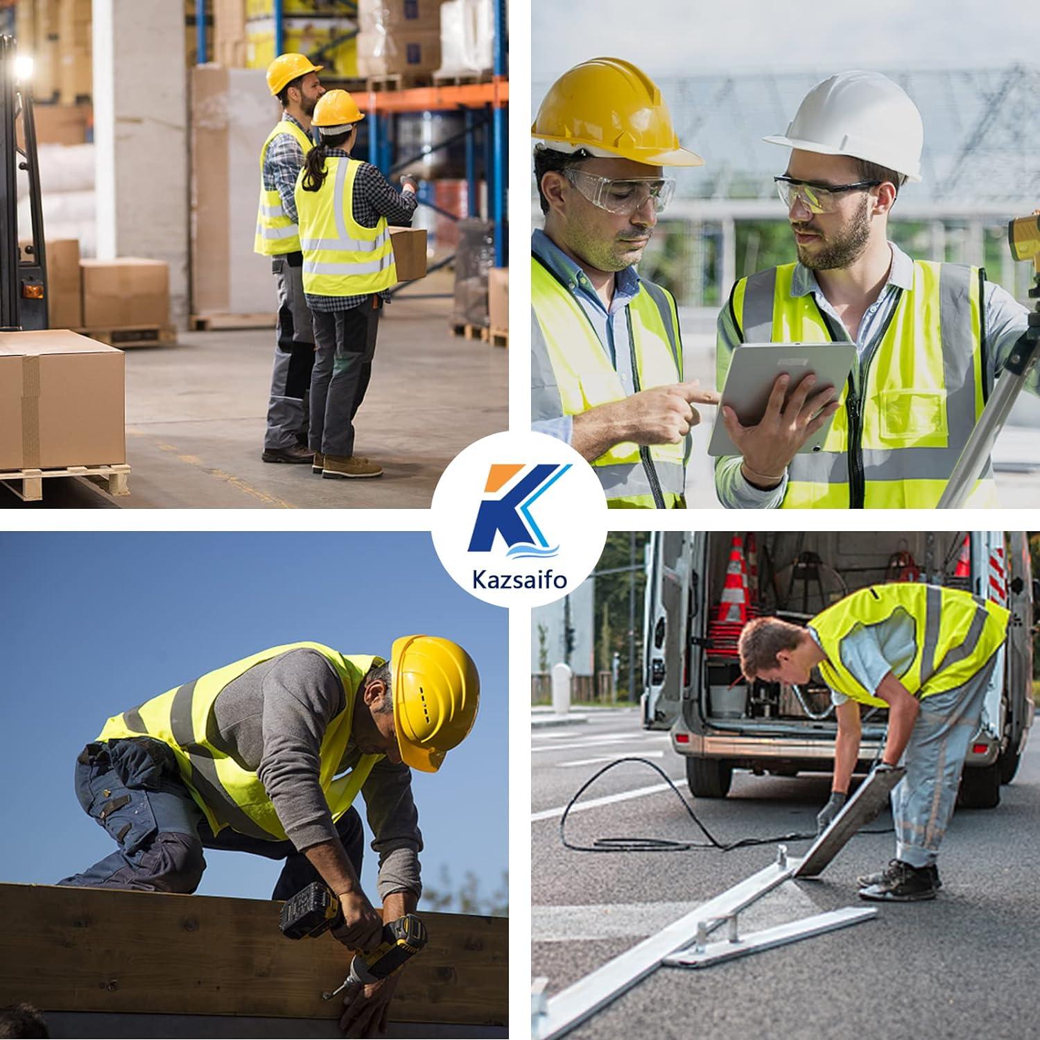 Chaleco Reflectante Kazsaifo Naranja Mediano 5 Bolsillos