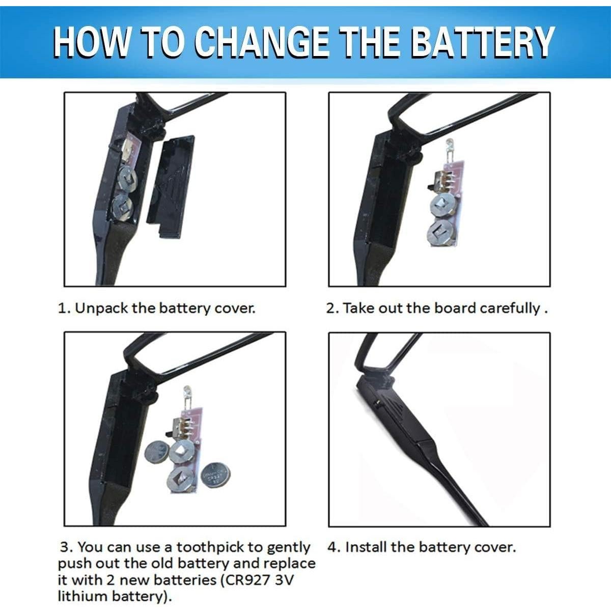 Gafas de Lectura DUANMEI con Luz LED +300 Unisex