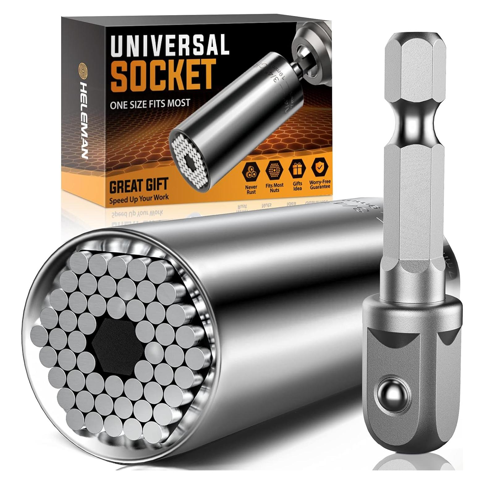 Juego de Enchufes Universales HELEMAN para Taladro Eléctrico