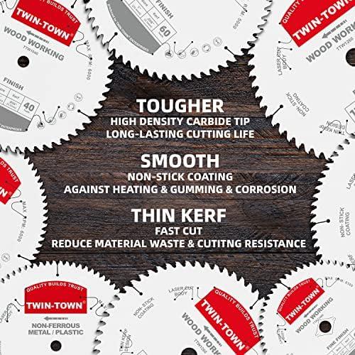 Sierra Circular 18.4 cm TWIN-TOWN 60 Dientes para Madera