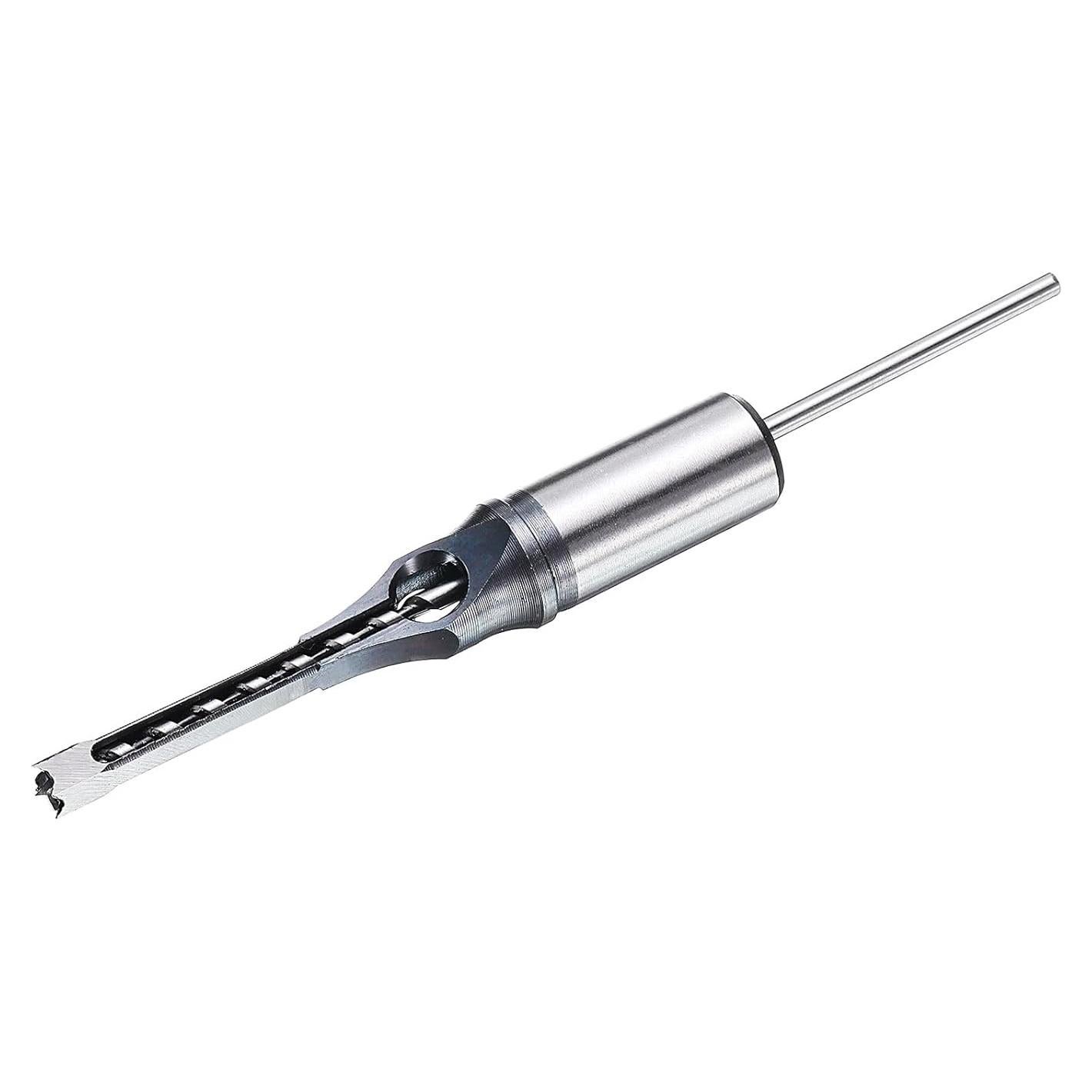uxcell Square Hole Drill Bit 6.4mm(1/4") High Speed Steel Hollow Mortiser Auger for Woodworking Carpentry Mortise Tenon Machine