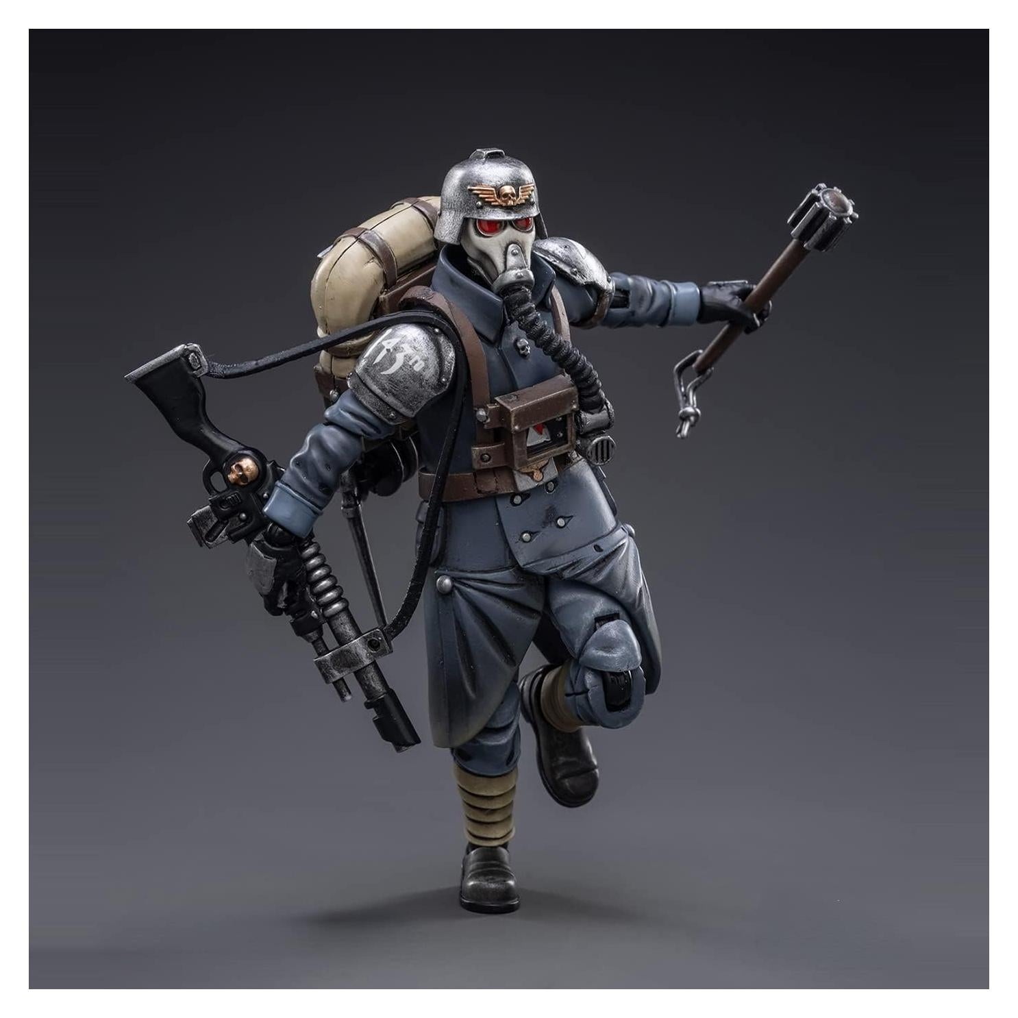 Pipigirl JoyToy × Warhammer Genuine License 1/18 Soldier Action Figures, 4inch Army Military Extreme Warrior Models Kits (Krieg Veteran Squad Combat Soldier)