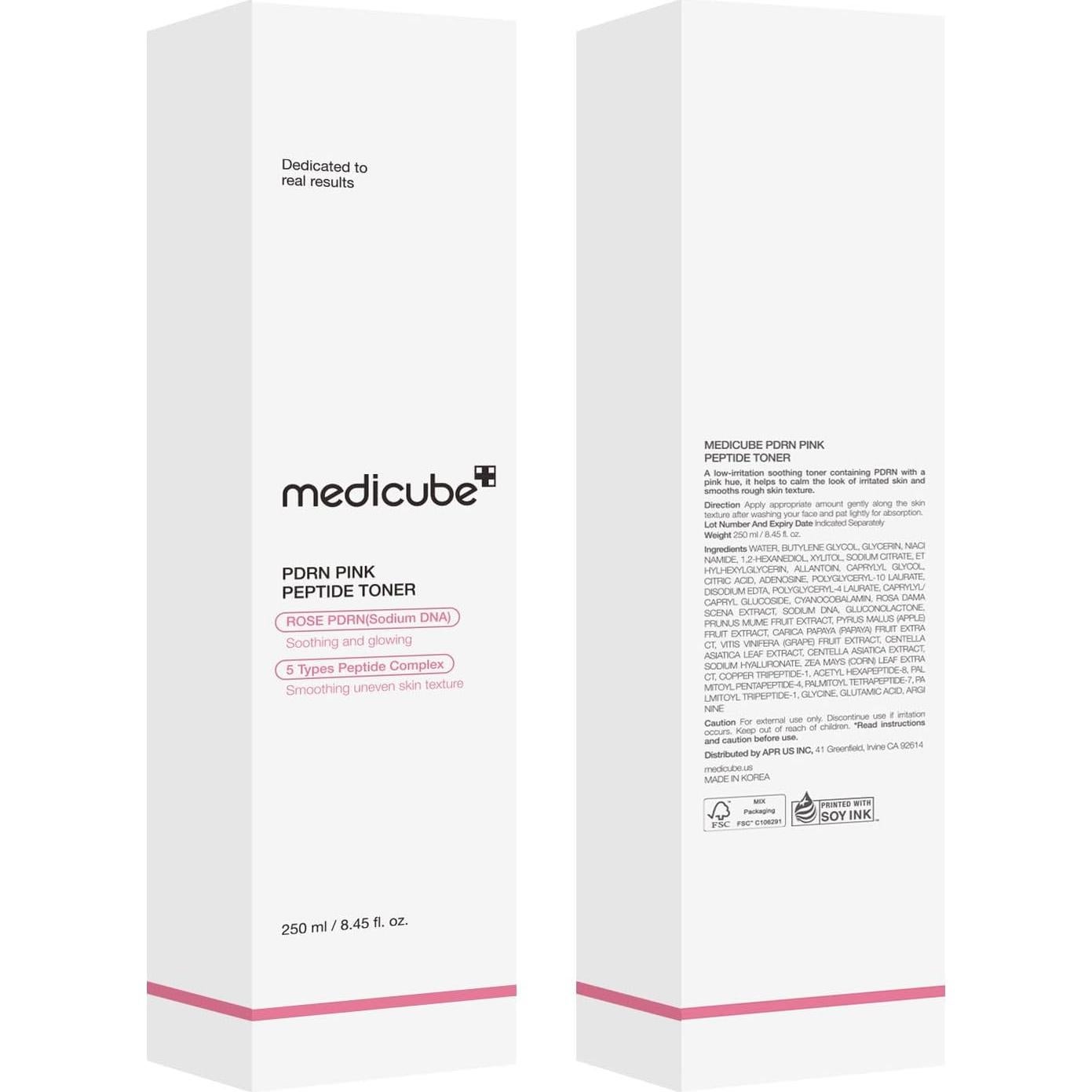 Tónico Peptídico Rosa Medicube 250ml - Cuidado Piel Coreano