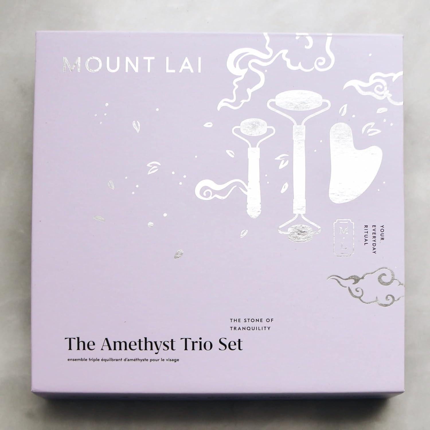 Conjunto Facial Calmante Mount Lai Amatista - Rodillo y Gua Sha