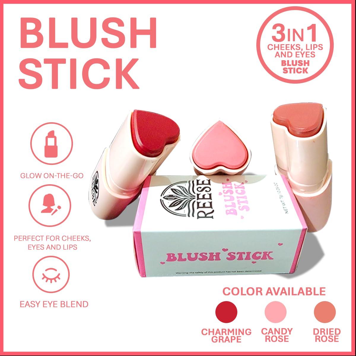 Bastón de Rubor Multifuncional 3-en-1 Reese - Uva Encantadora