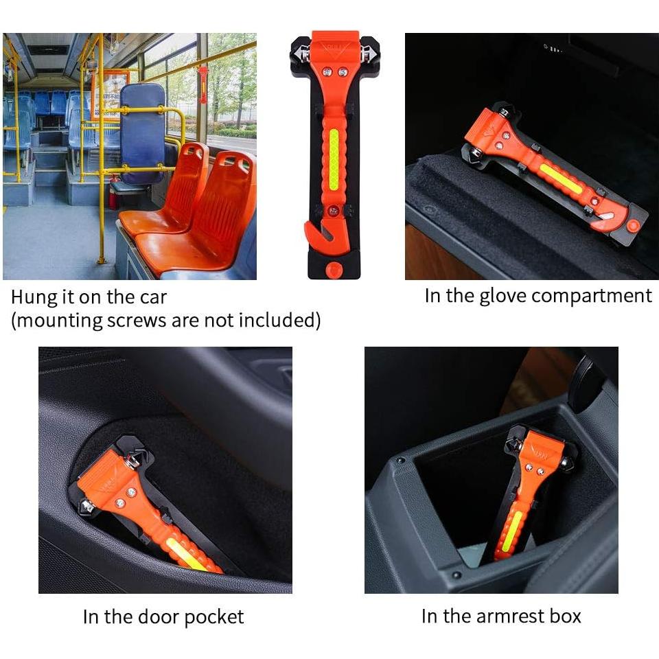 Kit de Escape de Emergencia 2 PCS GoDeCho Martillo y Cortador