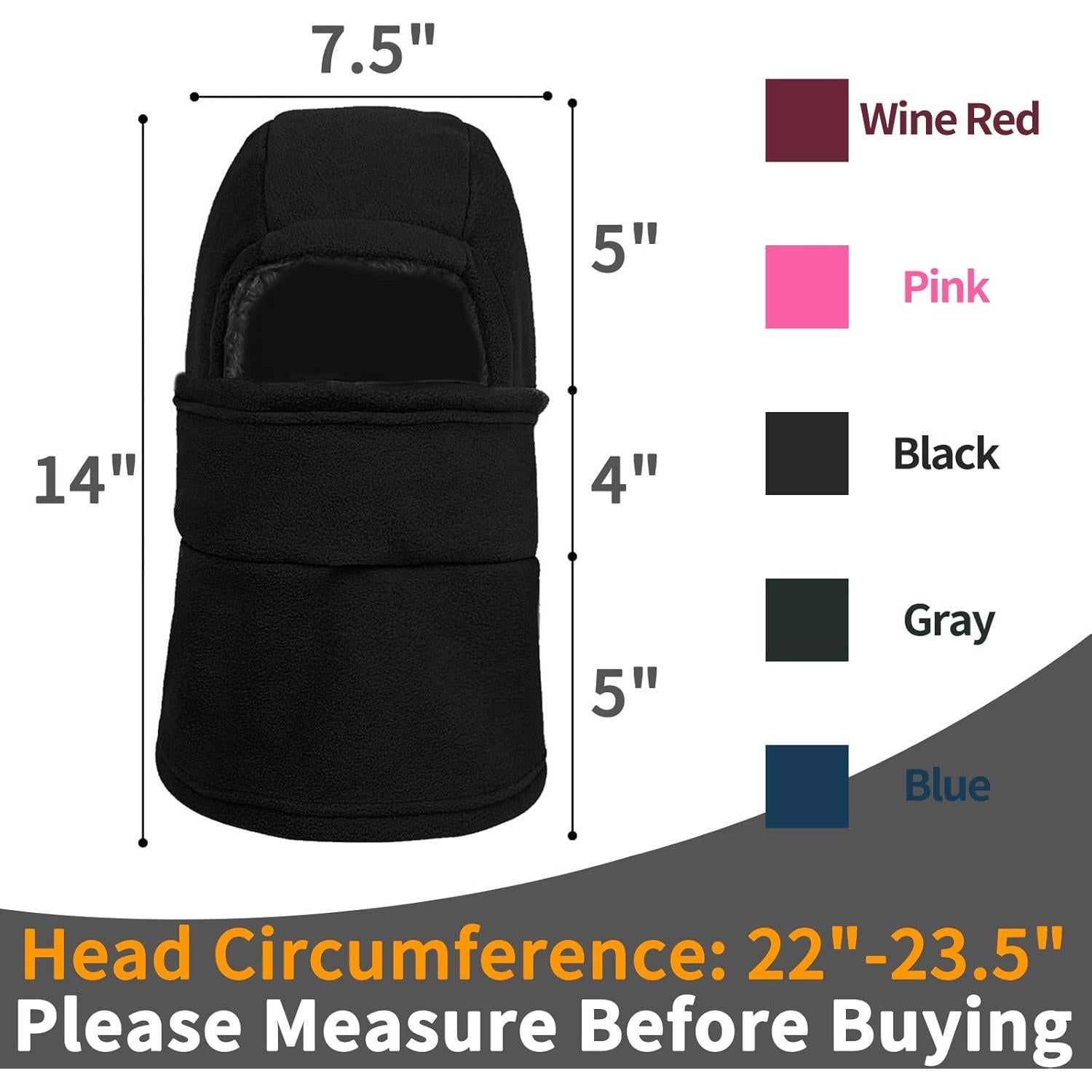 Máscara de Esquí Achiou Unisex con Capucha y Calentador de Cuello