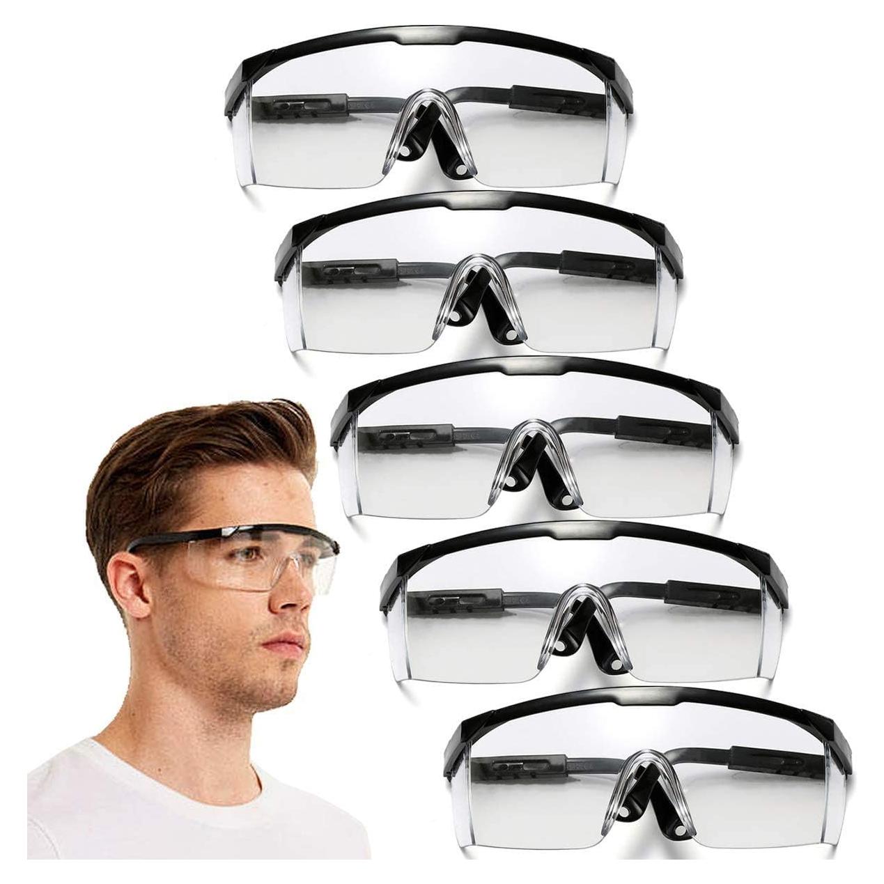 Gafas de Seguridad 5PCS Ajustables UV Anti-Niebla Unisex