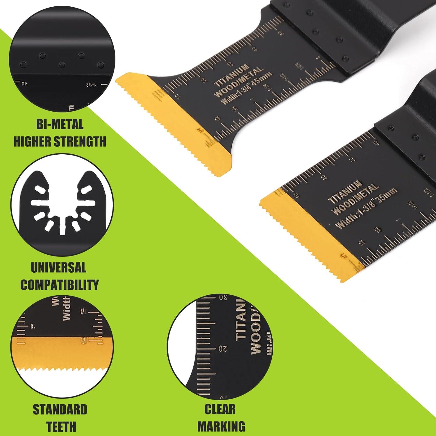 Cuchillas Oscilantes de Titanio COMOWARE 10 Pcs Multi-Tarea