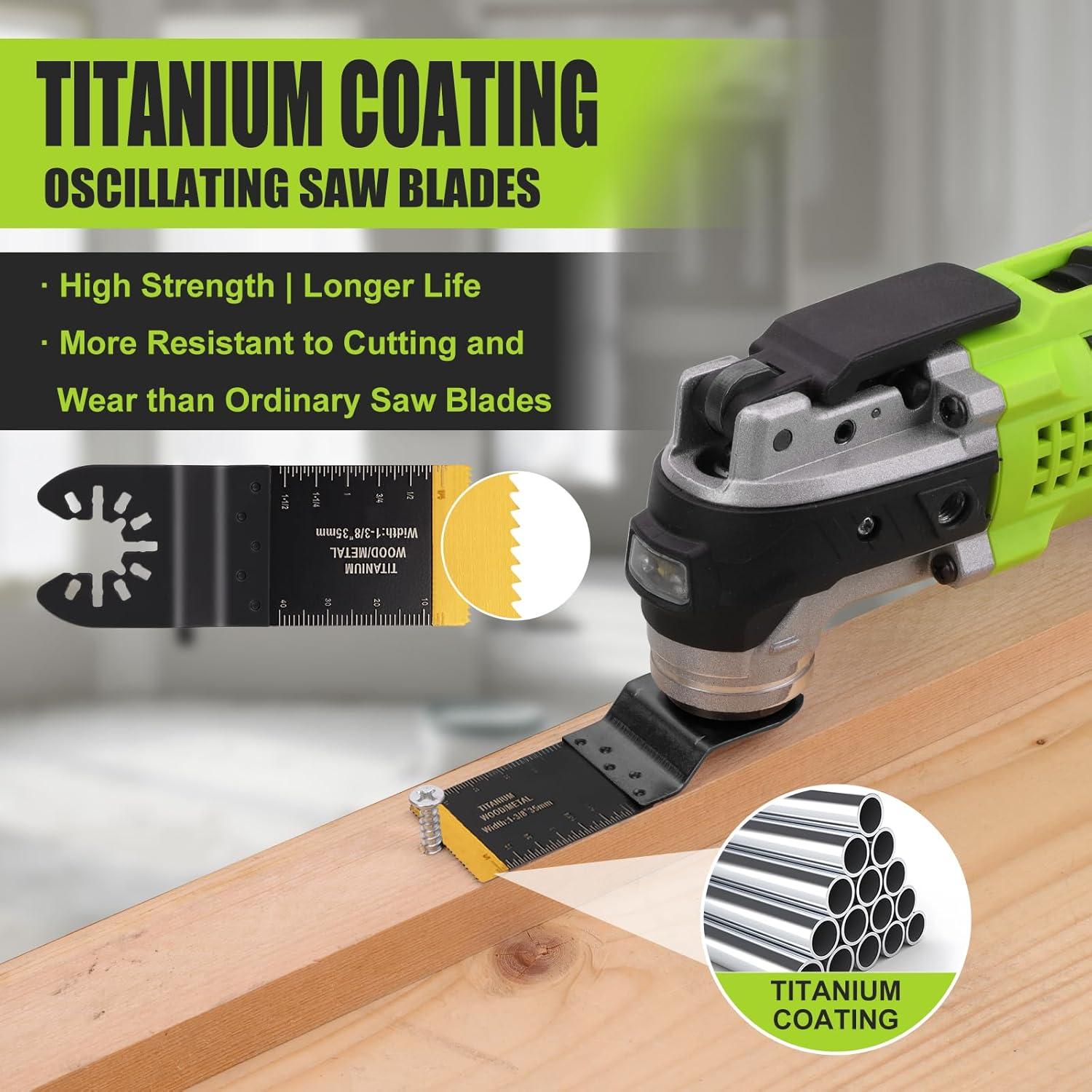 Cuchillas Oscilantes de Titanio COMOWARE 10 Pcs Multi-Tarea