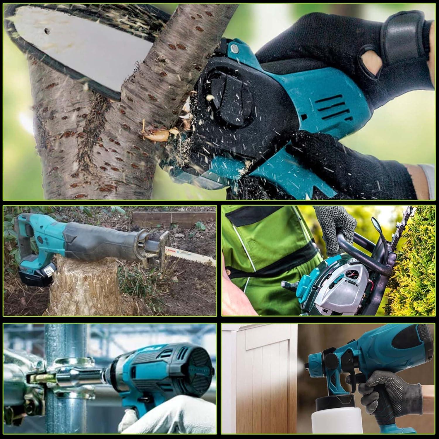 【2-Pack】 18V 6.0Ah Replacement for Makita BL1860B Battery, Blue Shell Design with Anti-Slip Grip, Compatible with Makita Tools BL1820/1830B/1840B & Chargers, 6000mAh High-Capacity