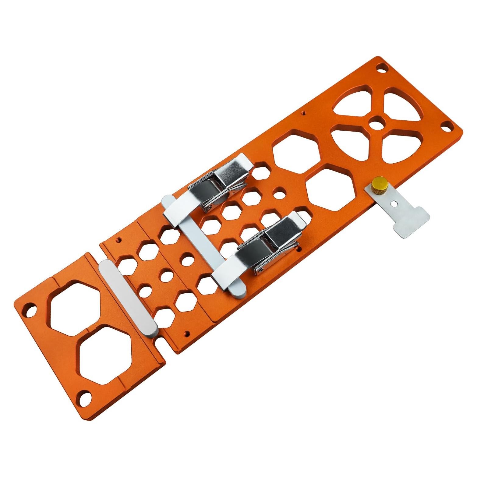 Track Saw Square Guide Rail Accessory,Guide Rail Square,Enhanced Stability for Festool & Makita Rails, Easy-Attach Design for Accurate Woodworking(Orange Updated)