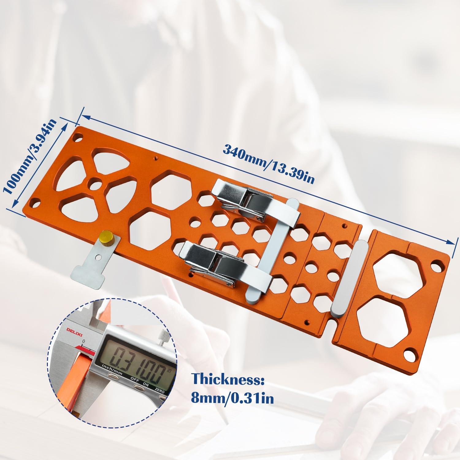 Track Saw Square Guide Rail Accessory,Guide Rail Square,Enhanced Stability for Festool & Makita Rails, Easy-Attach Design for Accurate Woodworking(Orange Updated)