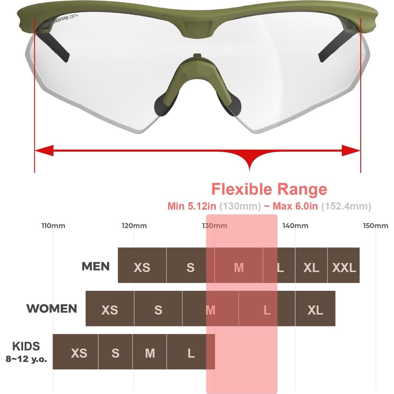 Gafas de seguridad S53 antiempañante para caza y tiro