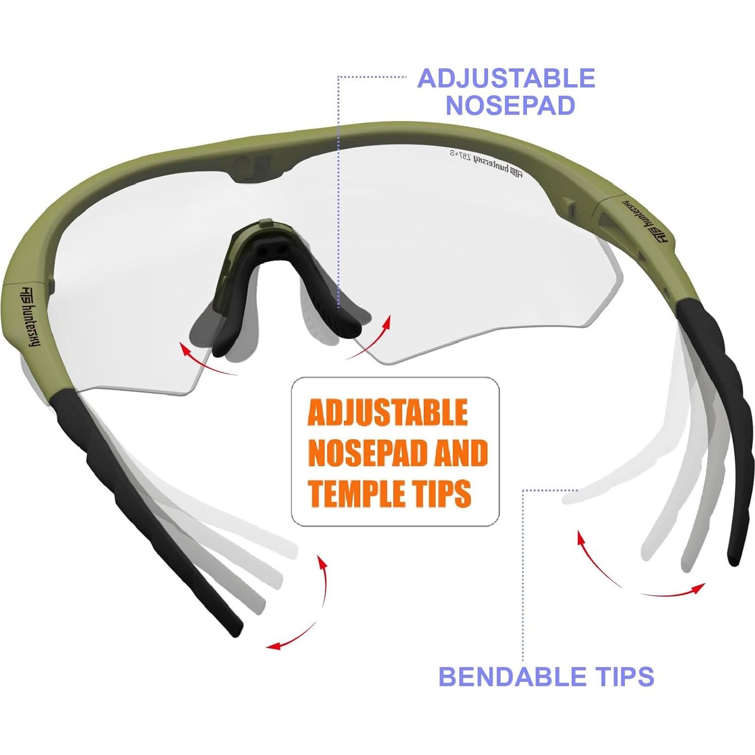 Gafas de seguridad S53 antiempañante para caza y tiro