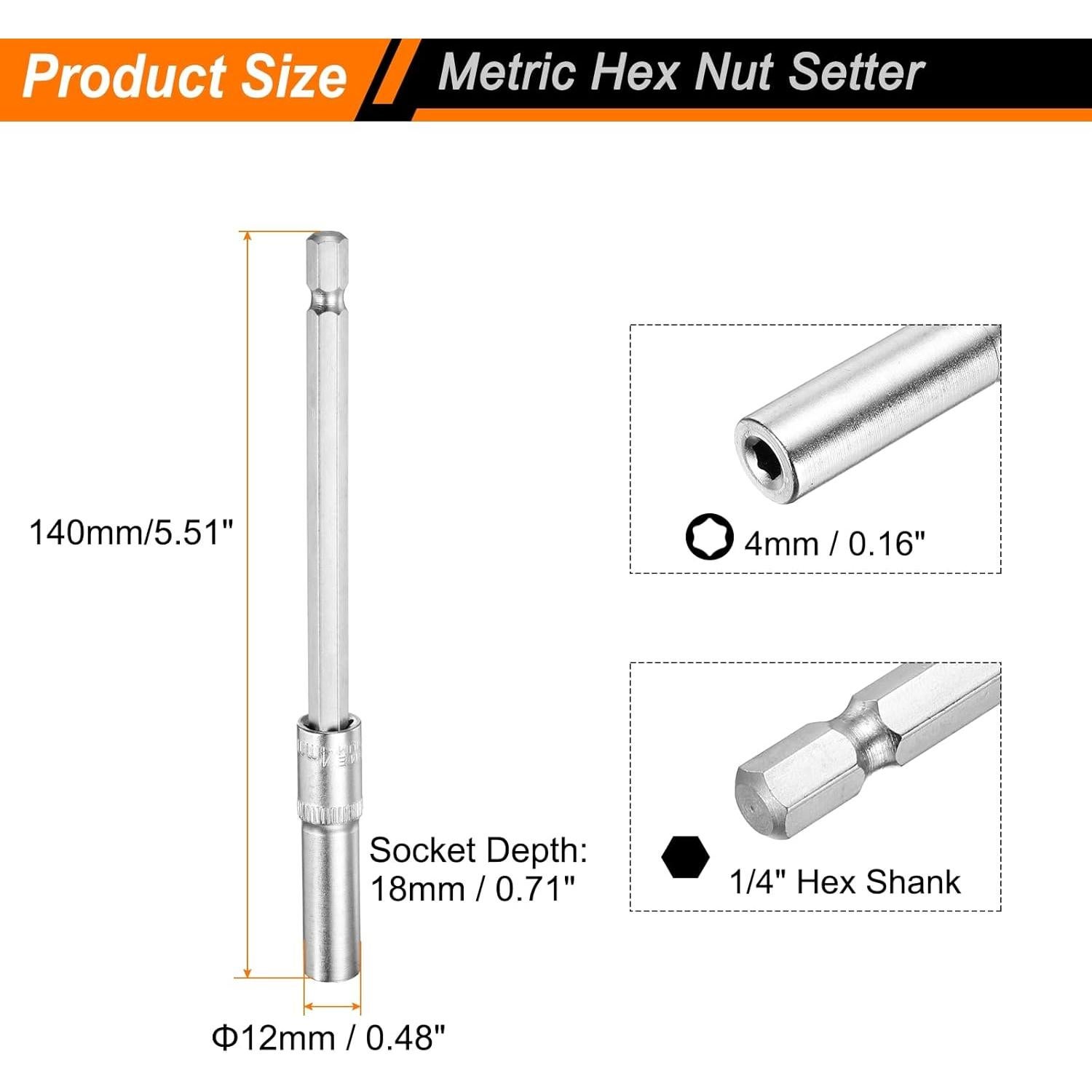 Controlador de Tuercas Hexagonal 4mm HARFINGTON - 2 Piezas