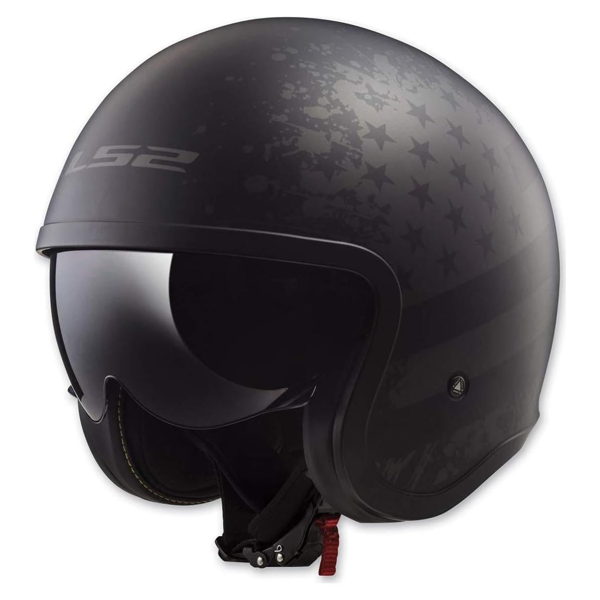 Casco LS2 Helmets Spitfire Abierto HPTT Negro X-Pequeño