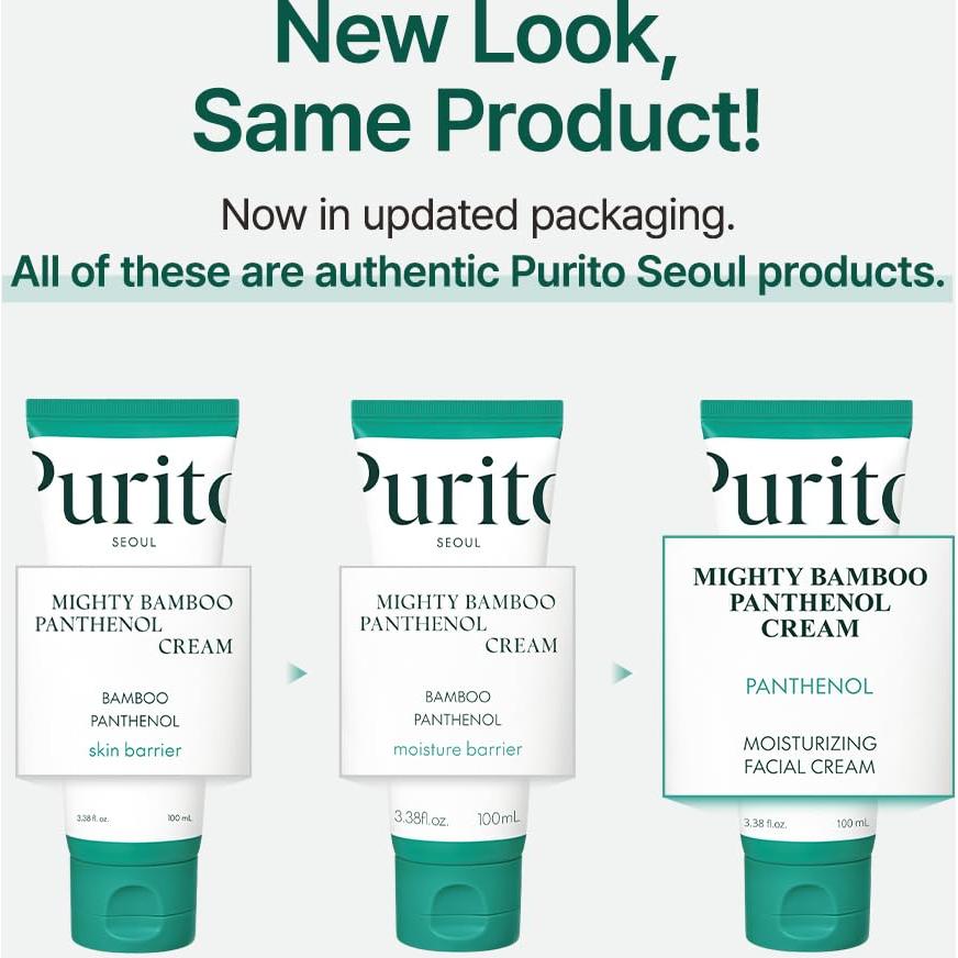 Crema Hidratante Pantenol Mighty Bamboo Purito 100ml - Vegana