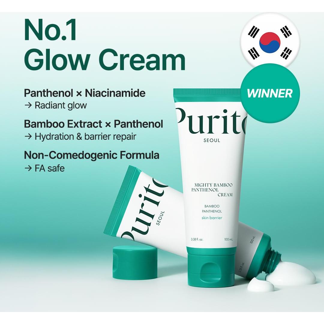 Crema Hidratante Pantenol Mighty Bamboo Purito 100ml - Vegana