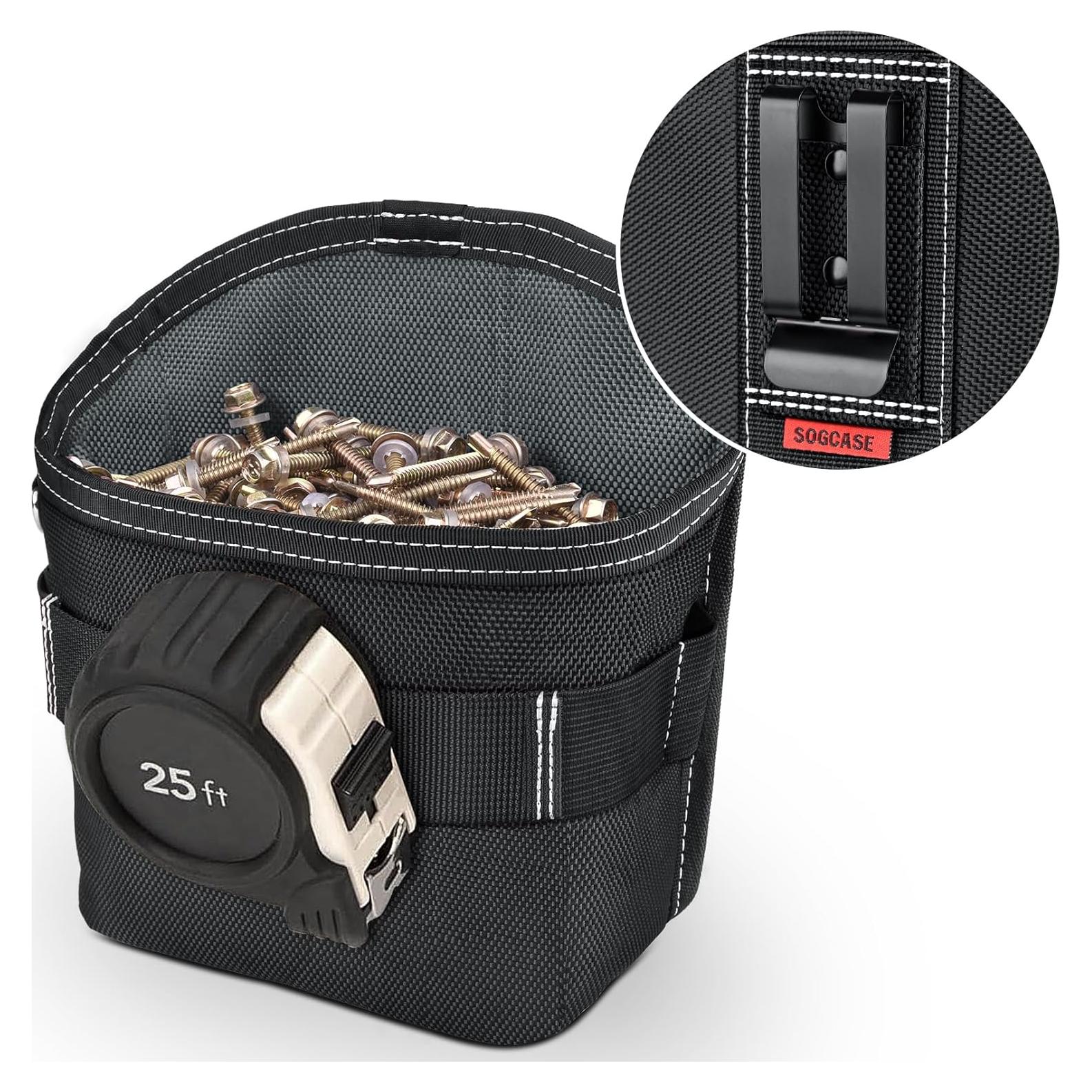 Bolsa de herramientas SOGCASE XL Negra con clip para cinturón