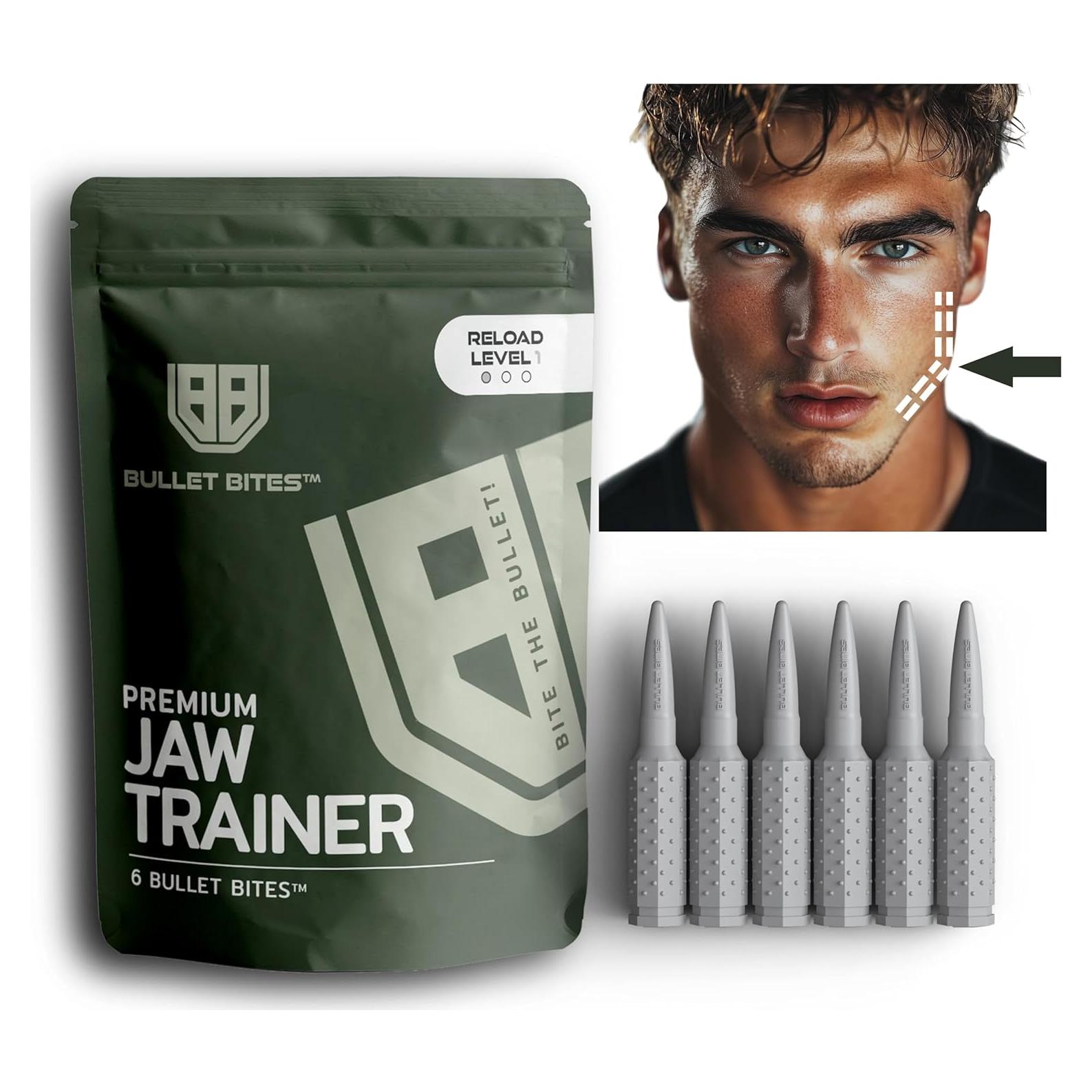 Ejercitador de Mandíbula BULLET BITES - 6 Silicona - Tonificador Facial