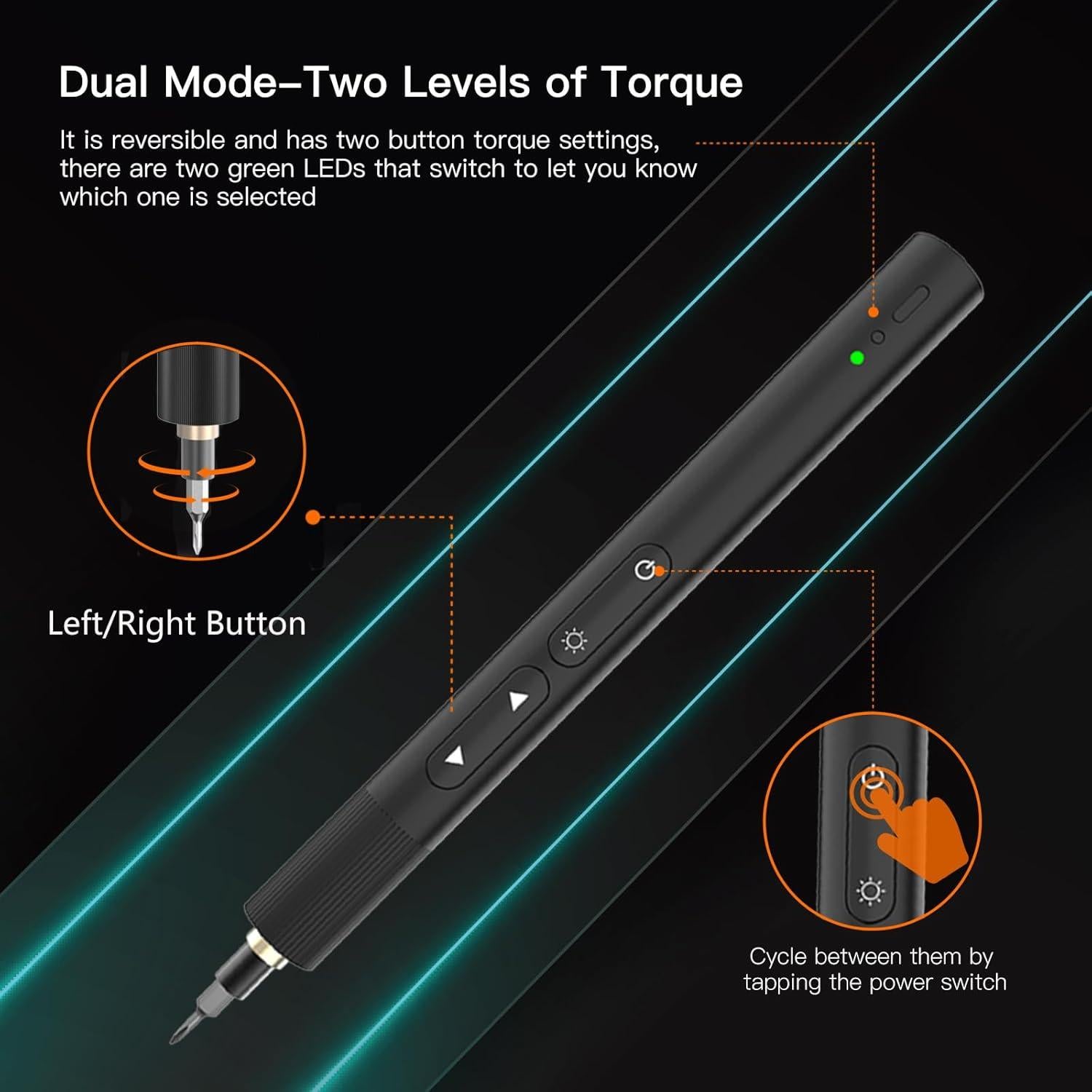 Electric Screwdriver Kits 66 in 1, Mini Screwdriver Sets, Precision Screwdriver Rechargeable with 56 Bits, Earphones Cleaner, Screwdriver Repair Tools for Camera, Laptop(Black)