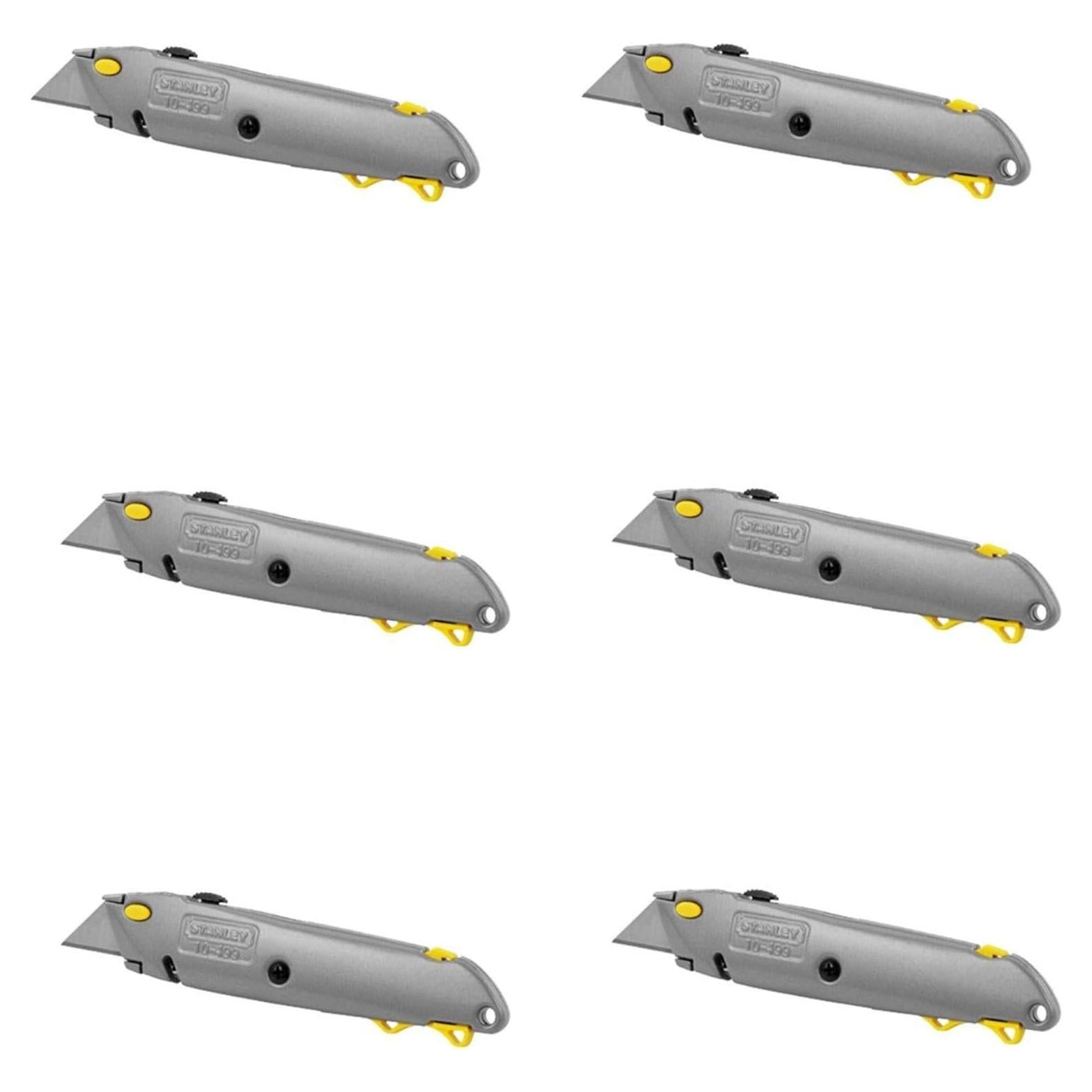 Cuchillo Utility Retráctil Stanley 10-499 - Paquete de 6