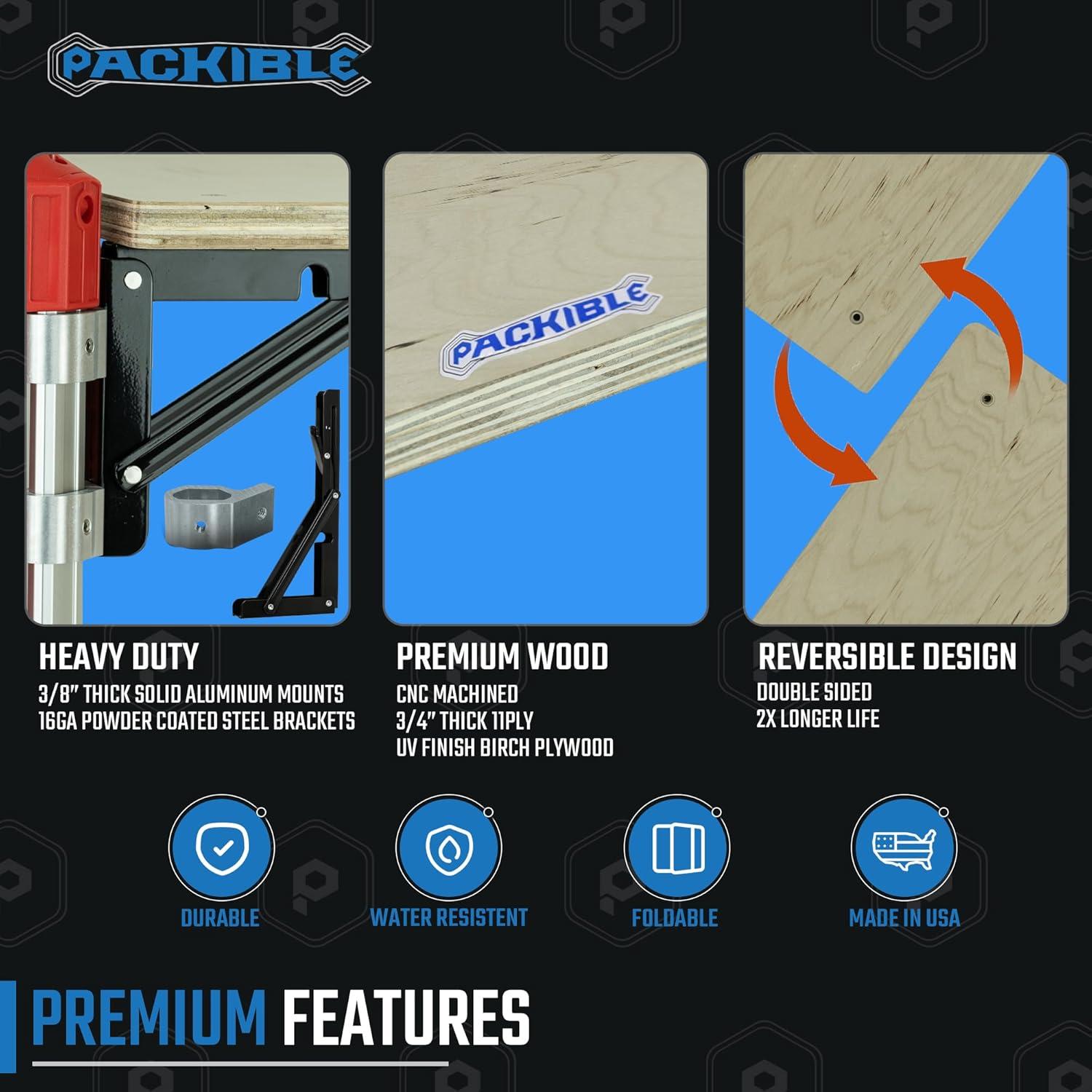 Mesa Plegable Milwaukee Packout PACKIBLE - Madera de Abeto UV