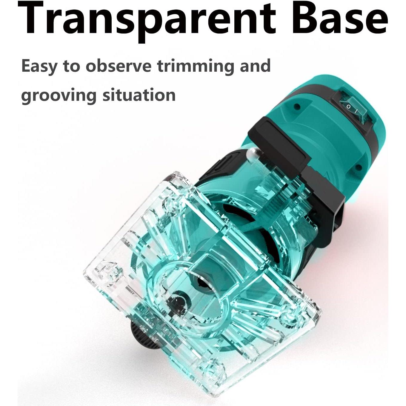 Router Tool For Woodworking, 32000 RPM Compact Palm Wood Routers, Trim Router with 6 Wood Bits, 1/4" Collets and 8mm/12.7mm Adapter