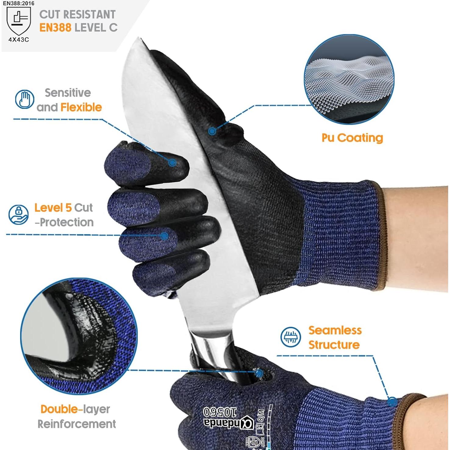 Guantes Resistentes a Cortes ANDANDA Nivel C, Talla XL