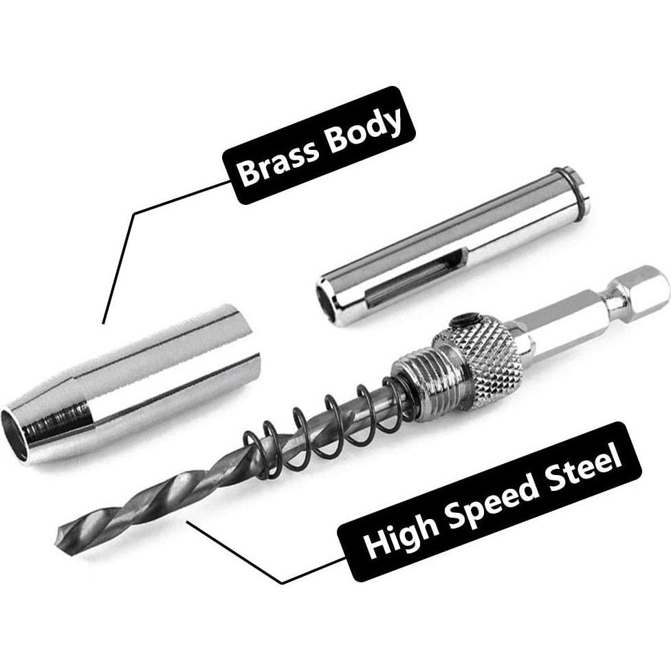 Saiper Juego de Brocas para Bisagras HSS 4 Piezas 5-11 mm