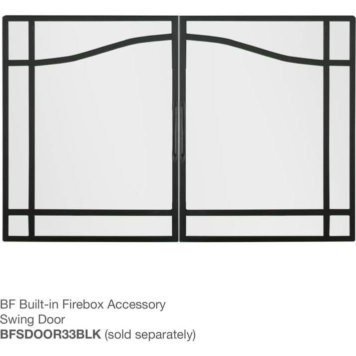 Puerta de Cristal Abatible Dimplex 33" Negra para Chimenea