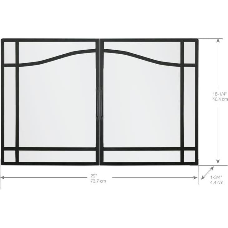 Puerta de Cristal Abatible Dimplex 33" Negra para Chimenea