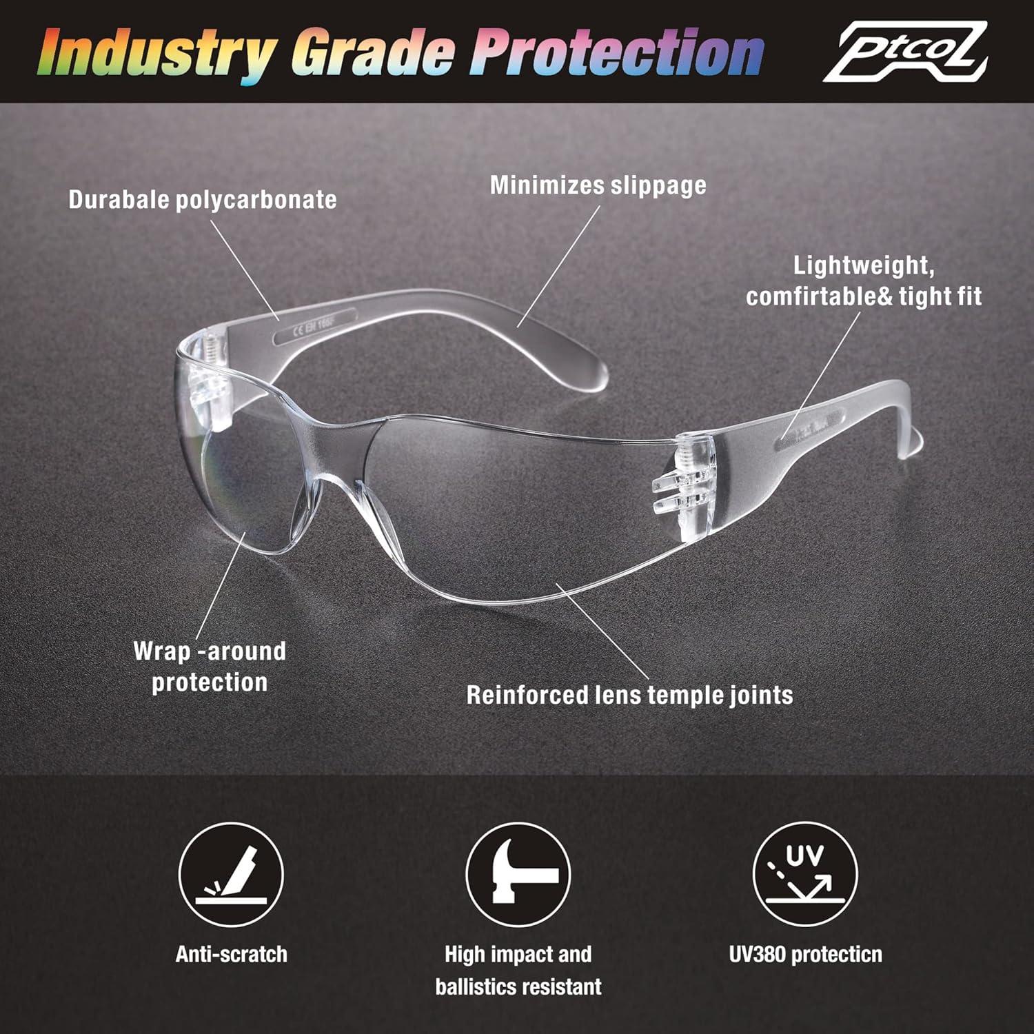 Gafas de Seguridad 28 Paquetes Cristal Claro ANSI Z87.1