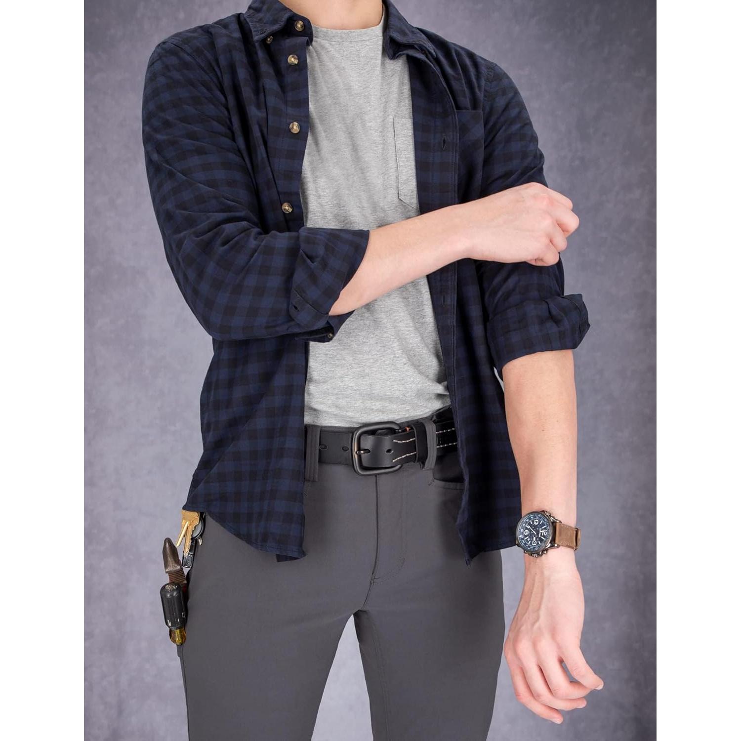 Cinturón de trabajo de cuero Timberland PRO 40 mm negro