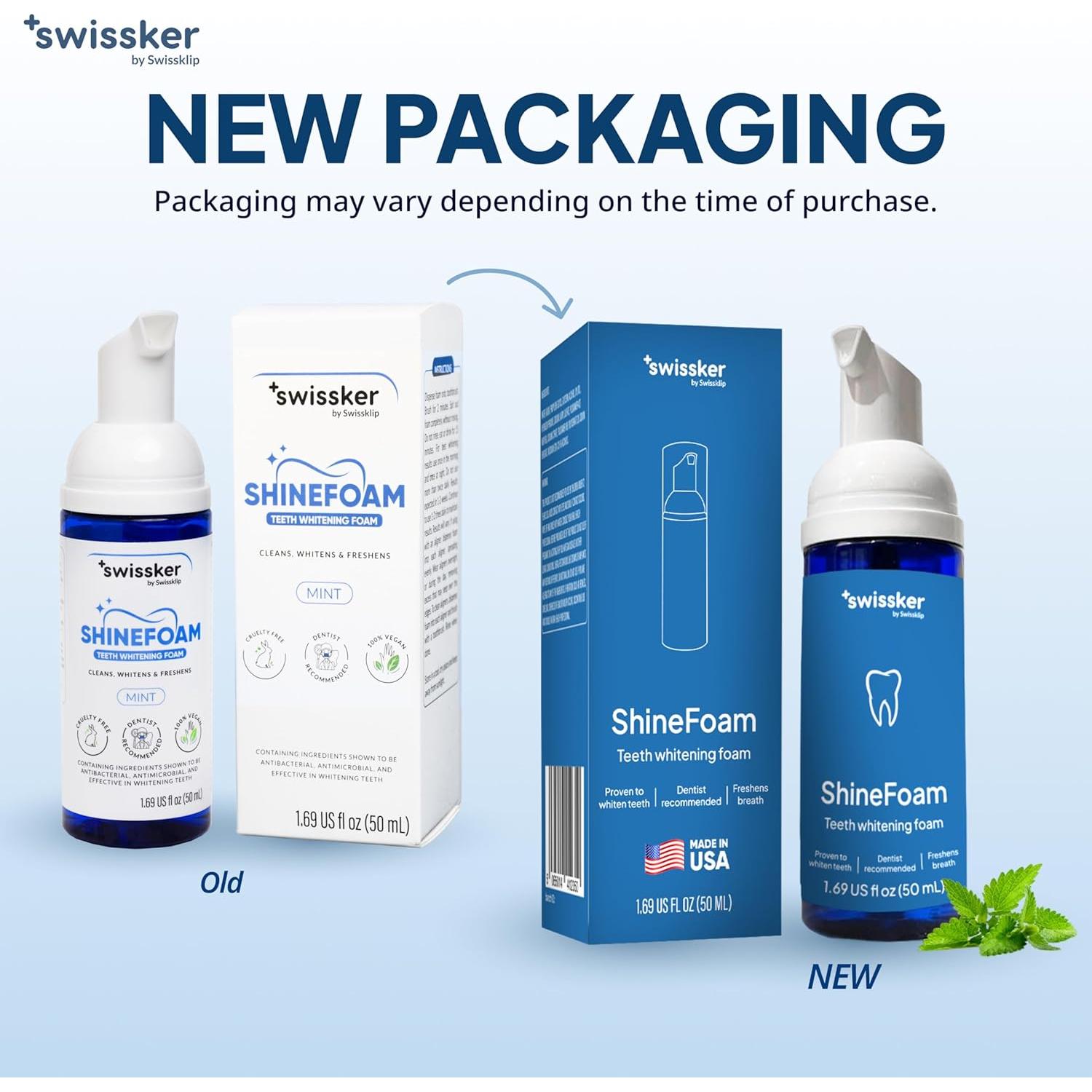 Espuma Blanqueadora de Dientes Swissklip ShineFoam 3x47.9g