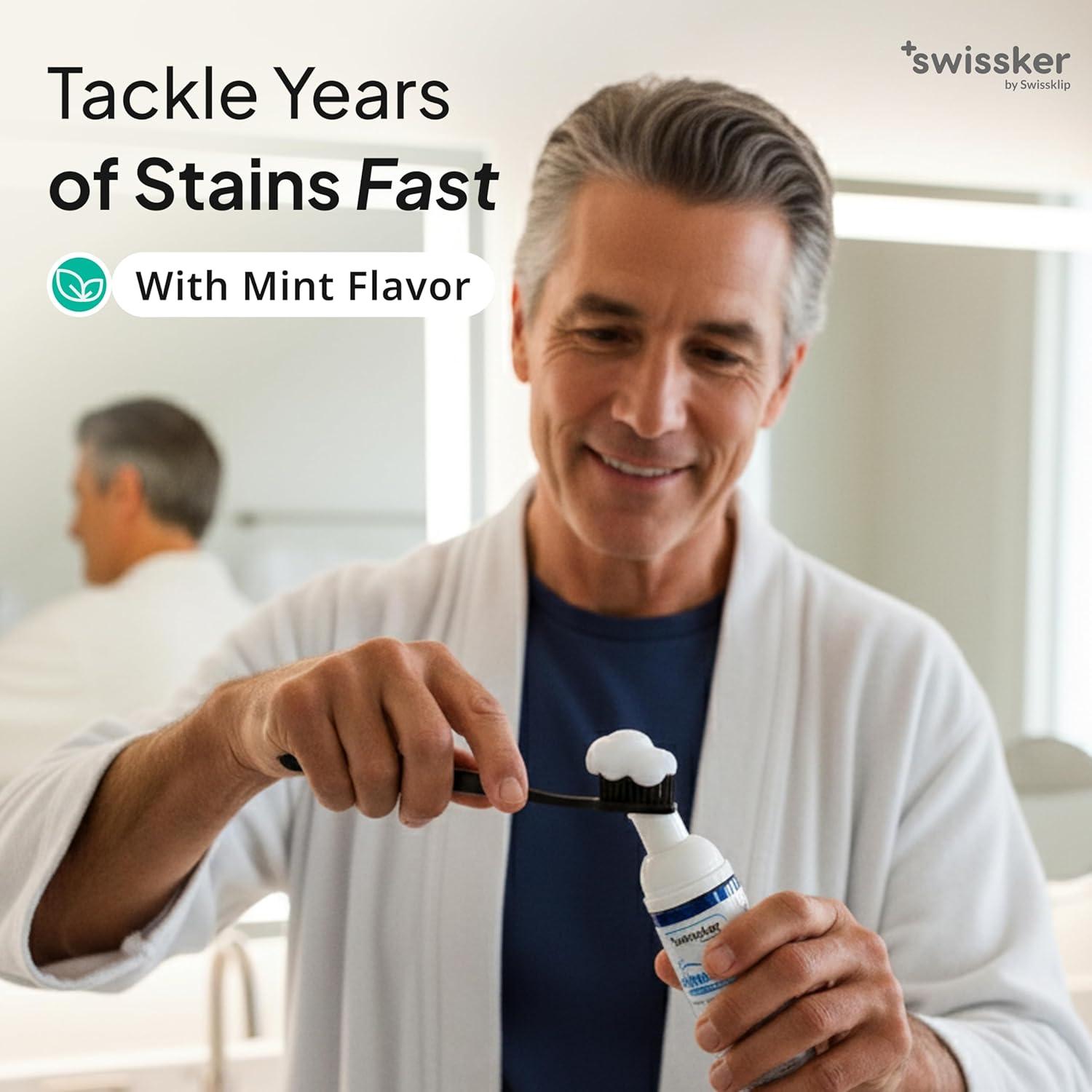 Espuma Blanqueadora de Dientes Swissklip ShineFoam 3x47.9g