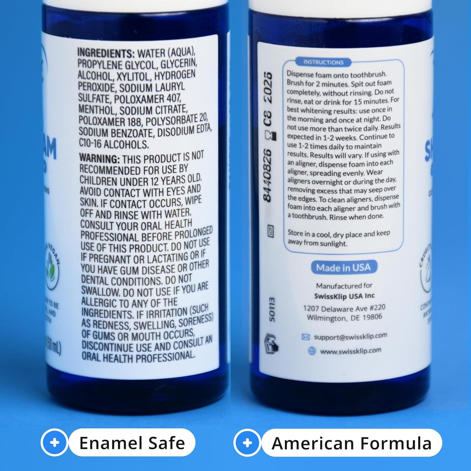 Espuma Blanqueadora de Dientes Swissklip ShineFoam 3x47.9g