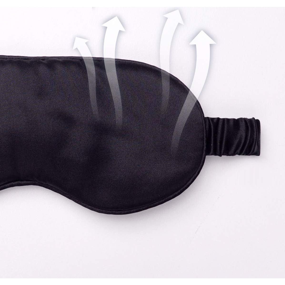 Máscara de Sueño de Seda YANSER 100% Morera Antifaz Ajustable
