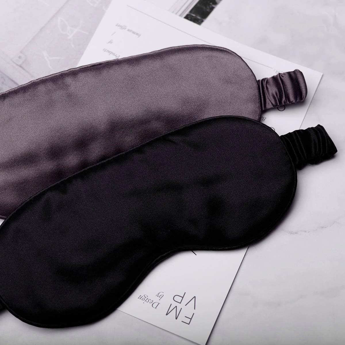 Máscara de Sueño de Seda YANSER 100% Morera Antifaz Ajustable