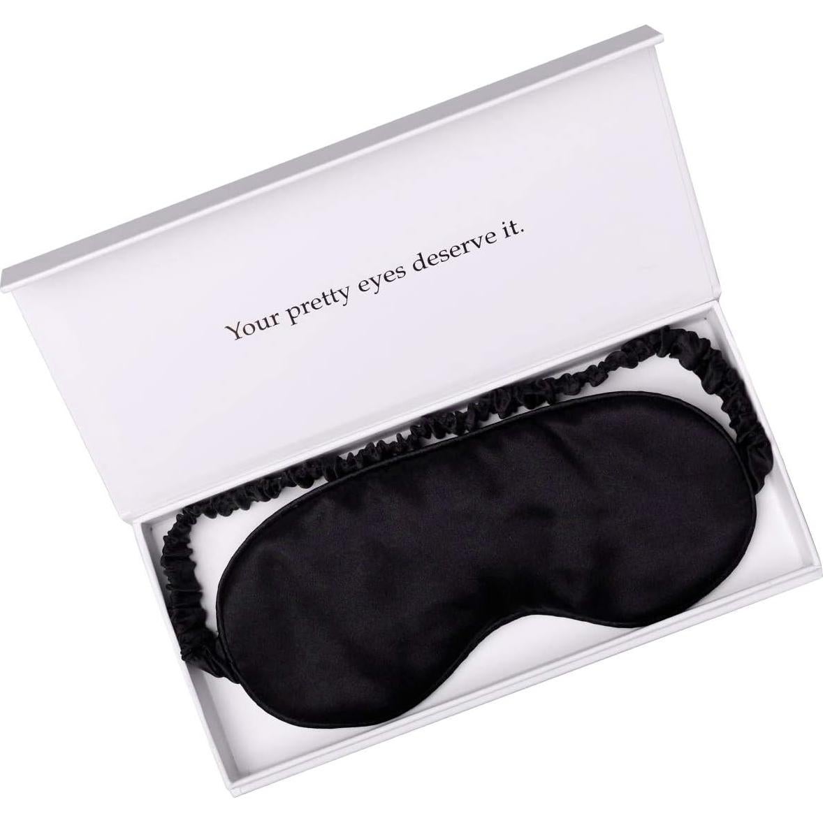 Máscara de Sueño de Seda YANSER 100% Morera Antifaz Ajustable