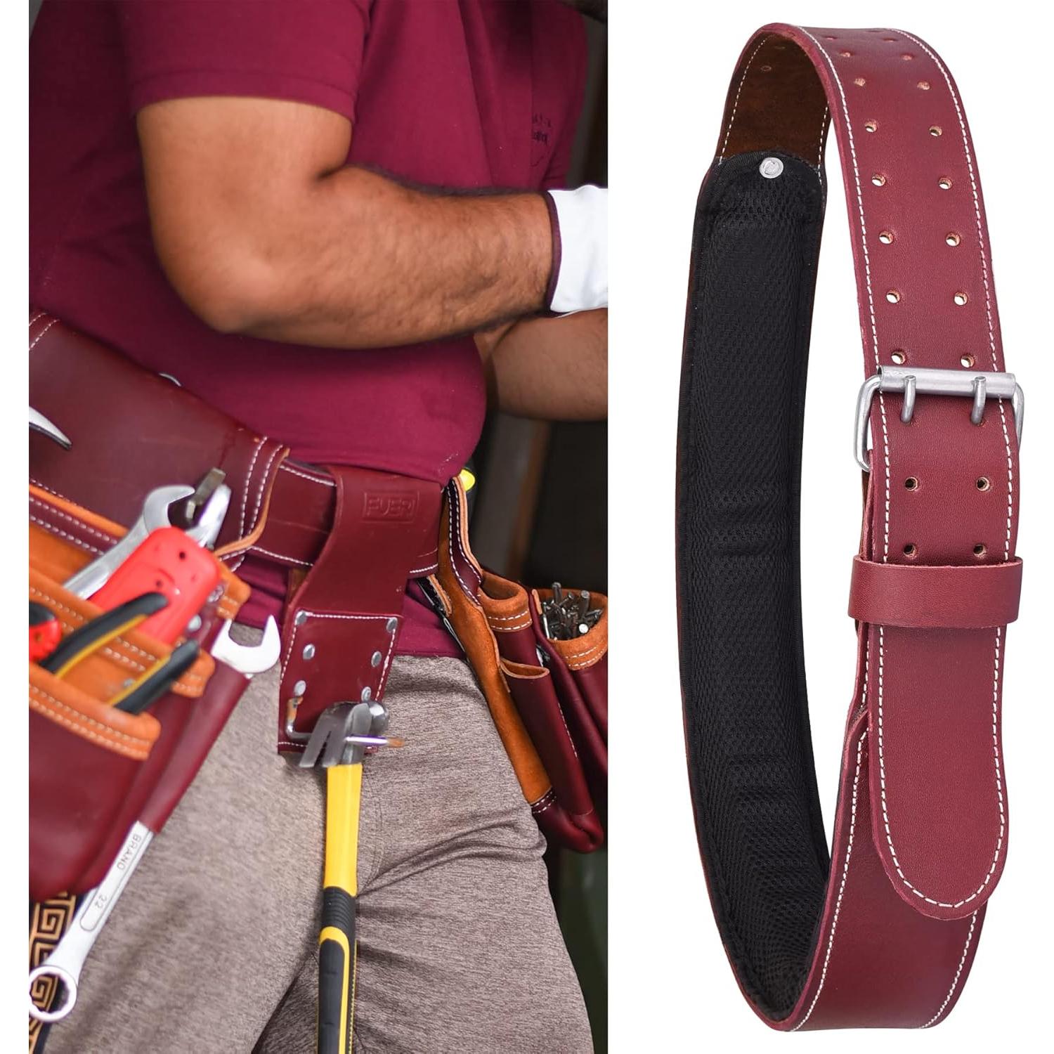 Cinturón de herramientas FUERI de cuero 55x6.35cm para carpintero