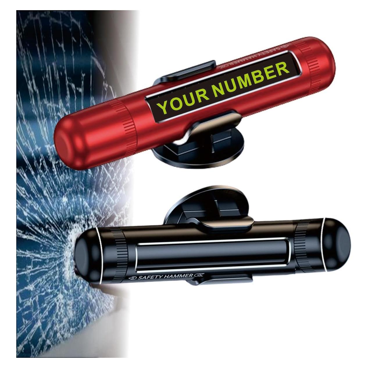 Martillo de Seguridad LuFOX 3 en 1 con Cortador de Cinturón