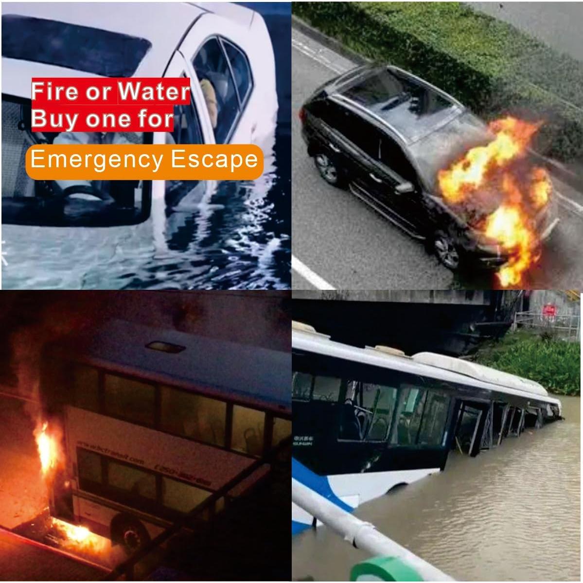 Martillo de Seguridad LuFOX 3 en 1 con Cortador de Cinturón