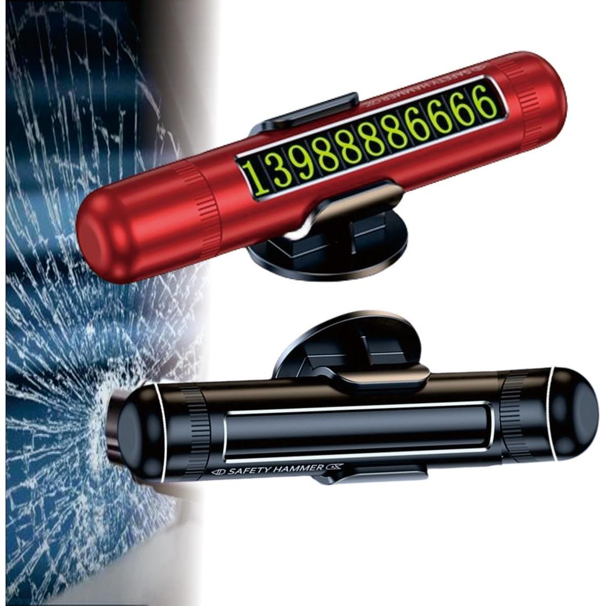 Martillo de Seguridad LuFOX 3 en 1 con Cortador de Cinturón