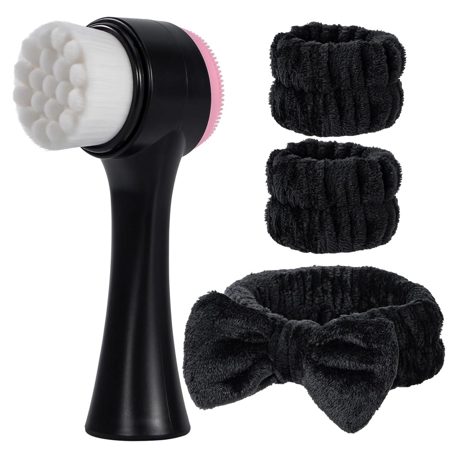 Cepillo Facial de Limpieza 2 en 1 Beomeen con Diadema y Muñequera